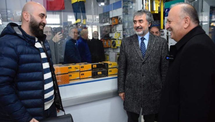 Hüseyin Tavlı ve Milletvekili Mustafa Hamarat Küçük Sanayi Sitesindeydi