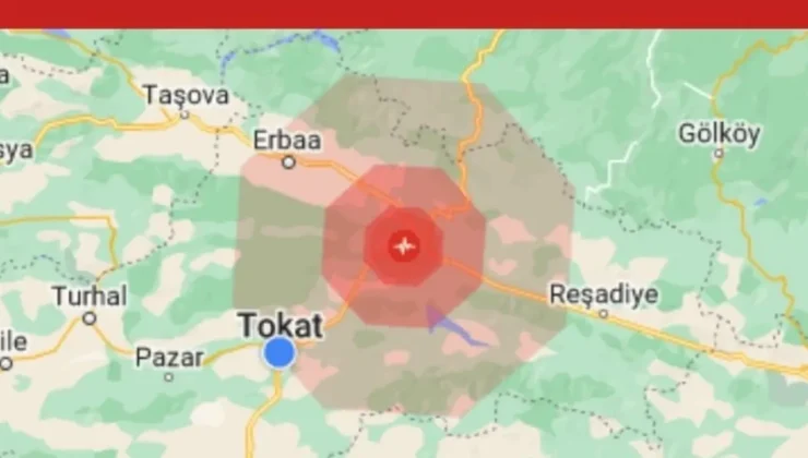 Tokat Sulusaray’da 5.6 Büyüklüğünde Deprem