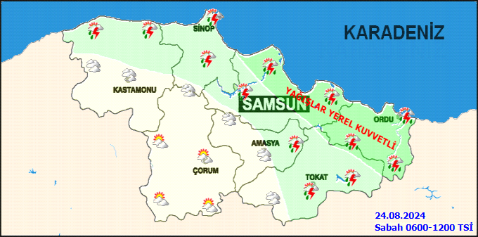 Doğu Karadeniz’de Kuvvetli Sağanak Yağışlara Dikkat!