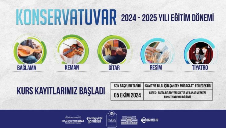 Fatsa Belediyesi, sanatseverlere kapılarını açıyor.