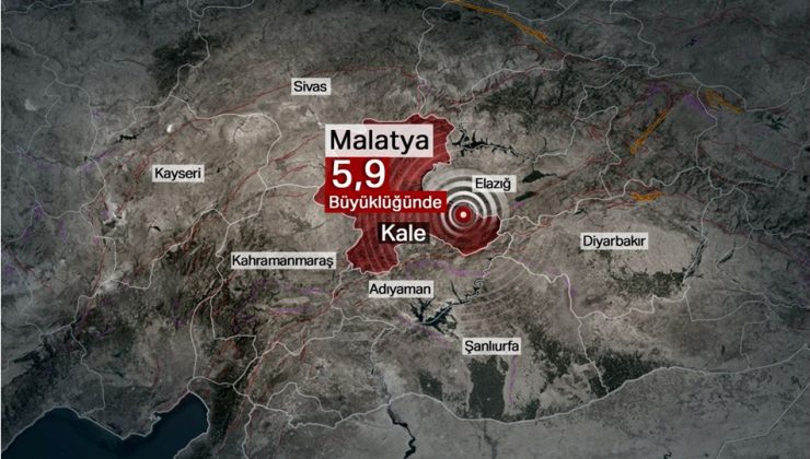 Malatya’nın Kale İlçesinde 5.9 Büyüklüğünde Deprem