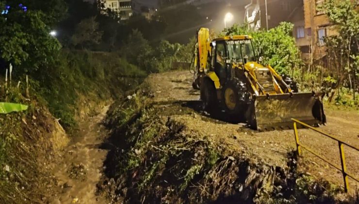 Ünye de Şiddetli Yağmur Tahribatlara Yol Açtı.