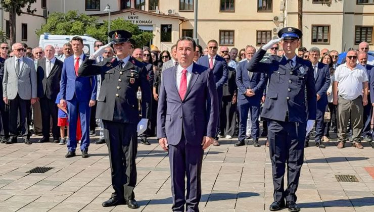 Ünye’de Zafer Bayramı Töreni Coşkuyla Kutlandı
