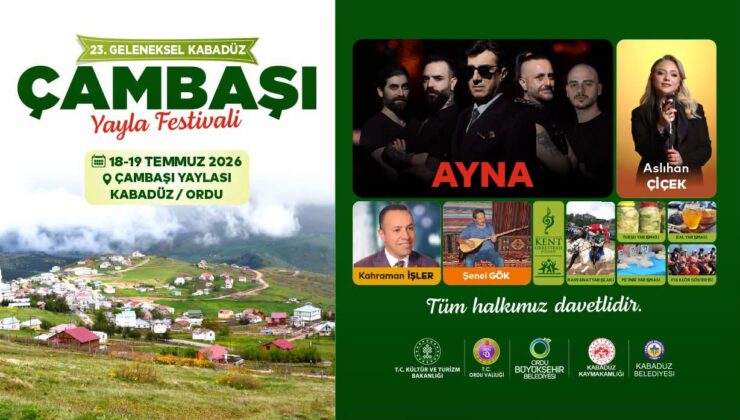 Çambaşı Festivali Başlıyor.