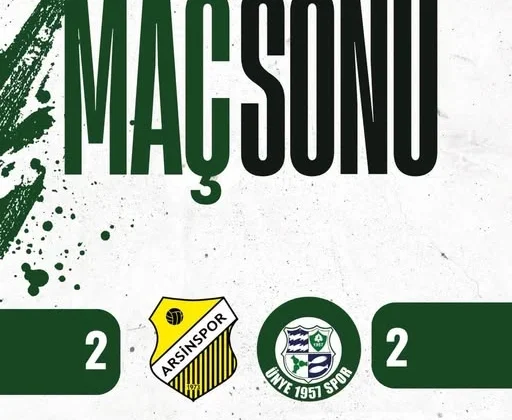 Ünye 1957 Spor Beraberlikle Döndü