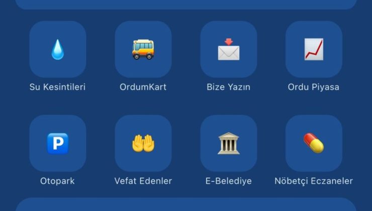 “Ordu Mobil” Uygulaması Kullanıma Hazır!